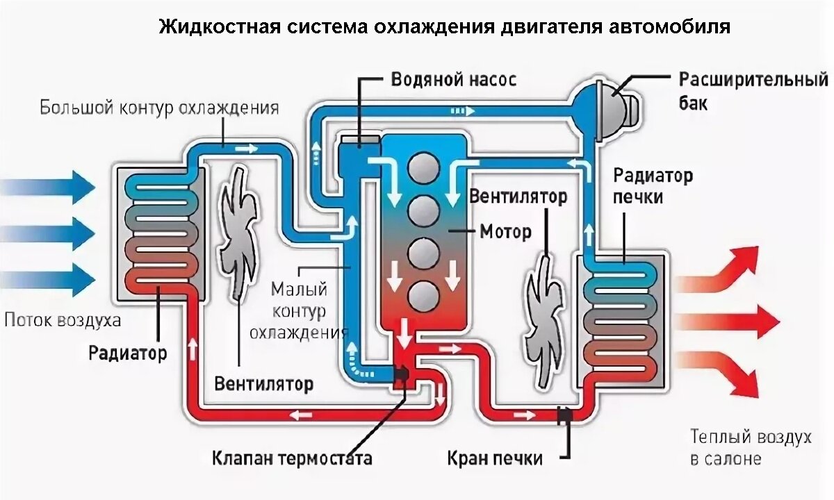Где находится радиатор охлаждения двигателя Холодно в машине или долго прогревается? Признаки поломок и принцип работы термо