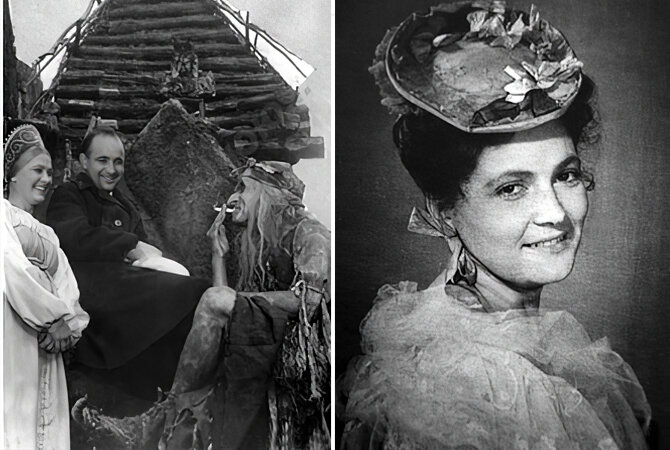 Валентина Сорогожская: слева на съемках фильма "Василиса Прекрасная", справа - в театре. Источник: a-tremasov.ru