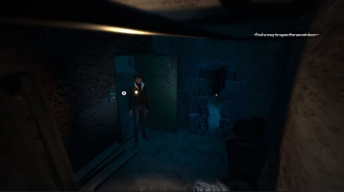 Проход и секретная дверь