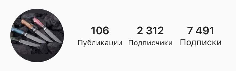 Пример одной из таких страниц, почти все публикации добавлены одним днем, аккаунт подписан на 7491 пользователя и на него подписано 2312 человек.