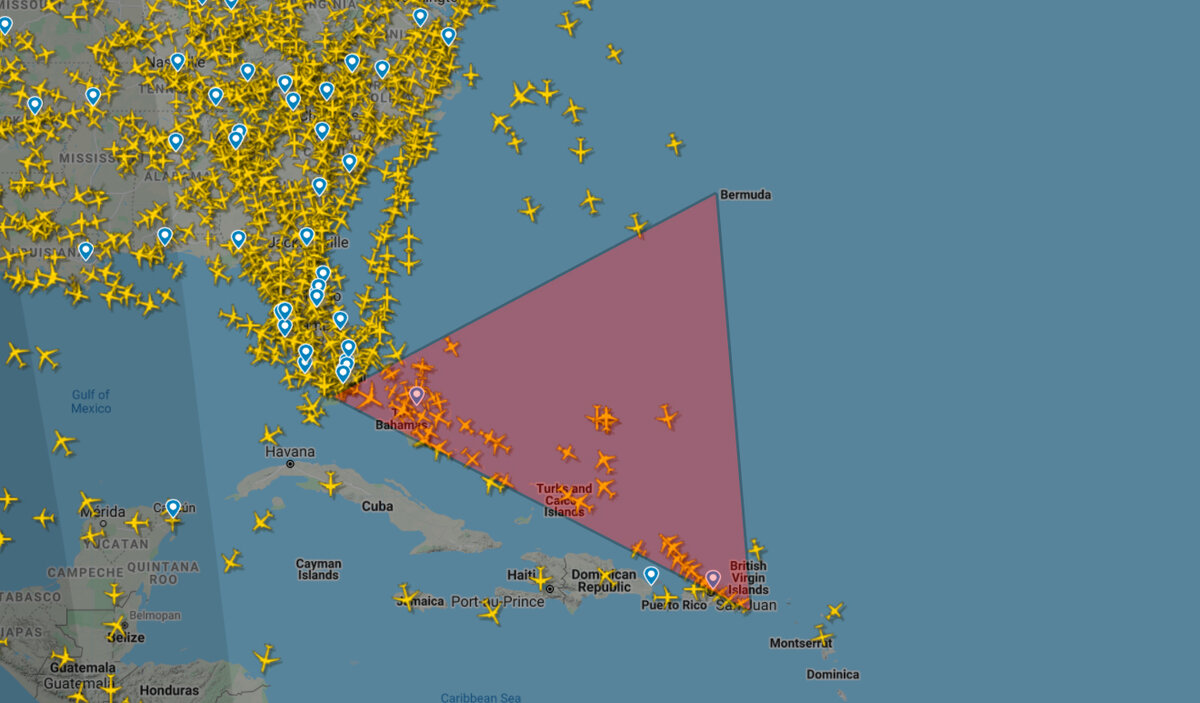 Карта мира бермудский треугольник