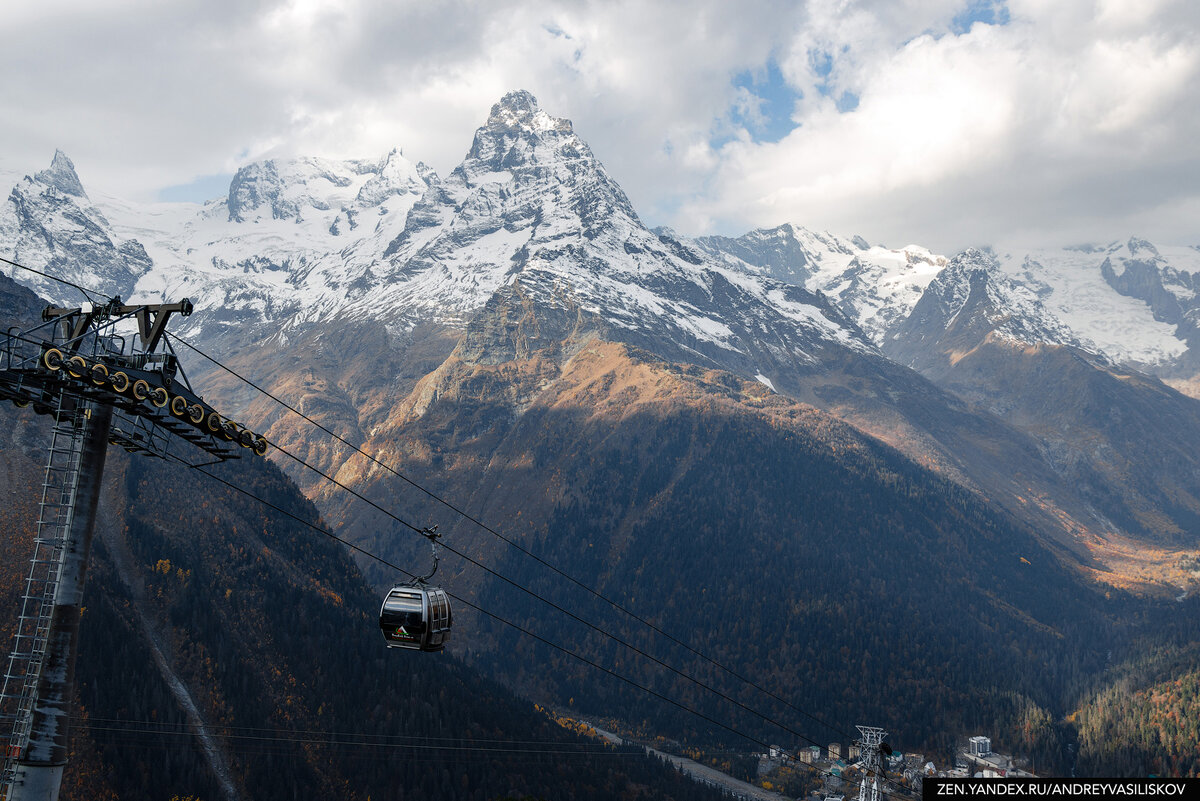 канатная дорога в Домбае