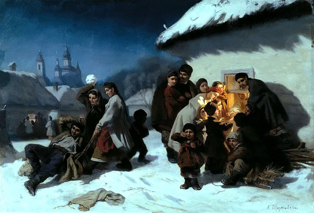 Константин Трутовский. Колядки в Малороссии. Около 1864 года © Public Domain