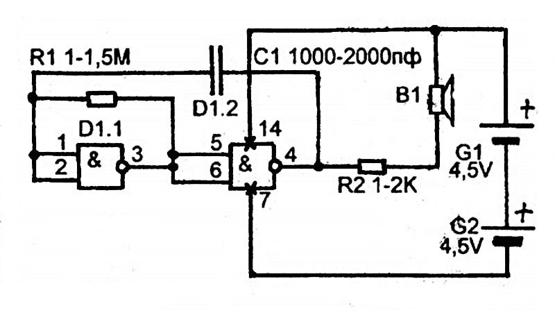 Пищалка на 561ла7 схема