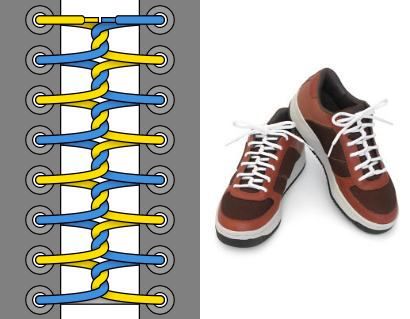 Красиво завязать шнурки на кроссовках пошагово для девушек на 6 дырок схема