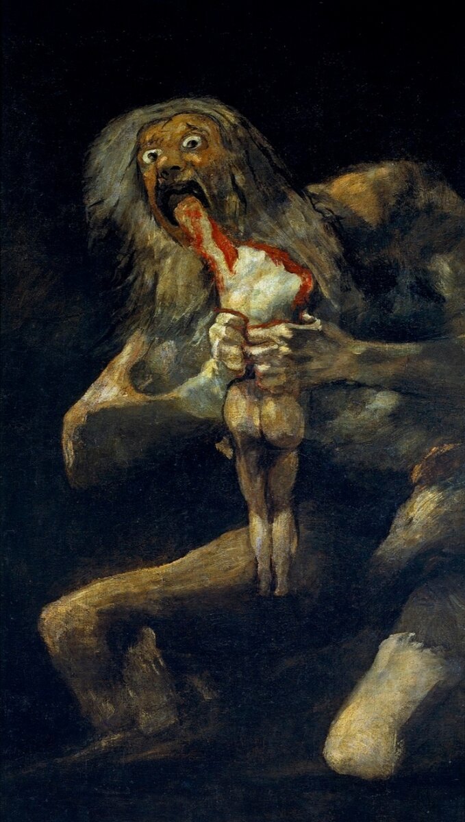 Франсиско Гойя "Сатурн, пожирающий своего сына" 
