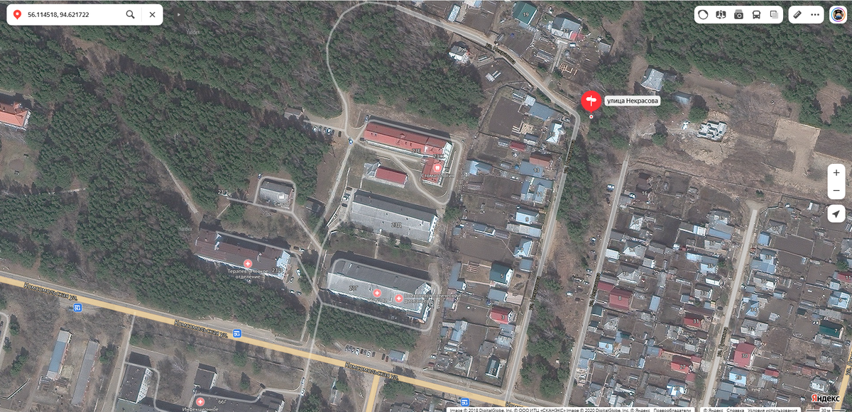 Северо-восточная часть, район больничного городка