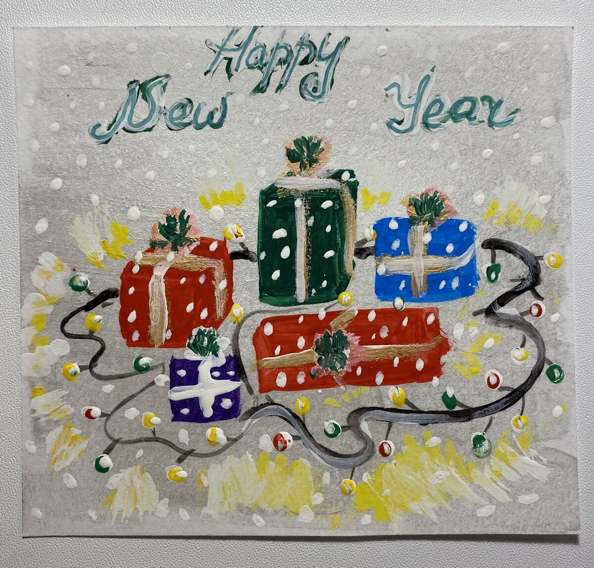 Рождественские подарки в ярких обёртках🎁 