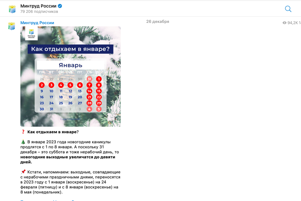 PROMOPERSONAL FOR DISTRIBUTING OPENS DATES: Chart 2/2 from 23.12.2022 to 08.01.2