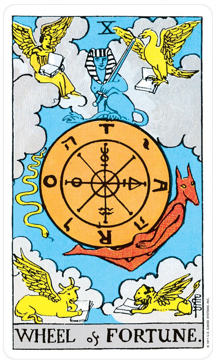 Старшие арканы таро уэйта колесо фортуны. Колесо фортуны таро совет. Таро фортуна значение дня. 10 аркан таро колесо фортуны. Колесо фортуны таро уэйта.