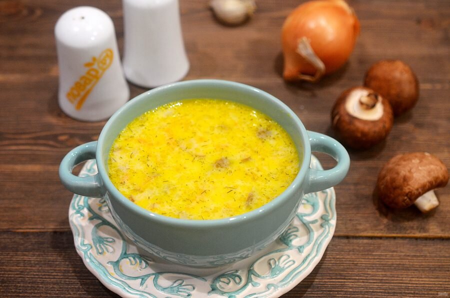 Овощной суп с грибами