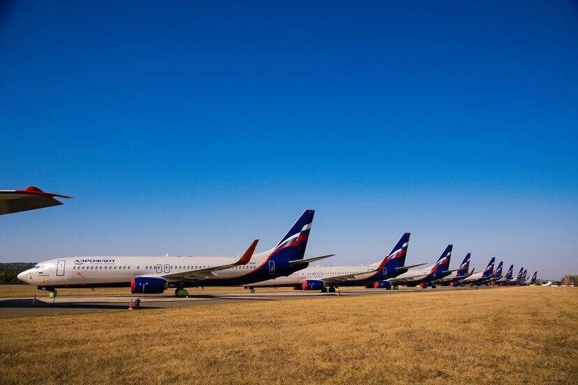 B738 Аэрофлота в Красноярске.