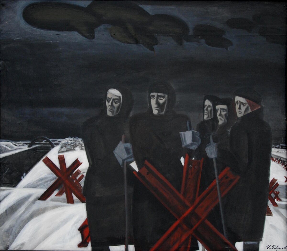 И. Обросов. «Рубежи под Москвой». Фото: www.zaryadyepark.ru 