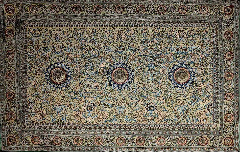 Вытканный жемчугом и камнями "ковер Бароды", созданный в 1870-х годах.