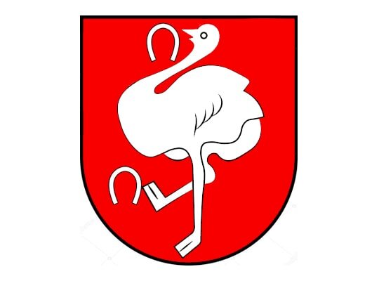 Герб австрийского города Леобен, средневекового центра металлургии 