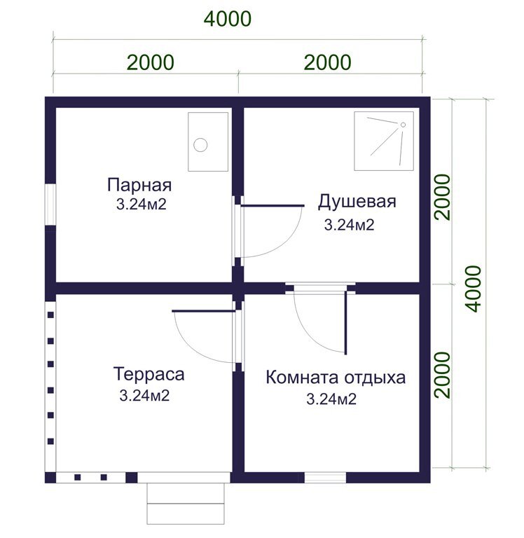 Проект бани Б-25