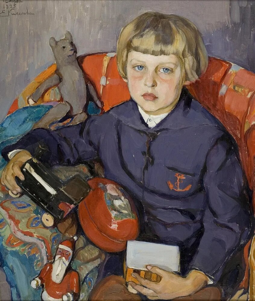 Елена Киселёва. Портрет сына, 1925 г.