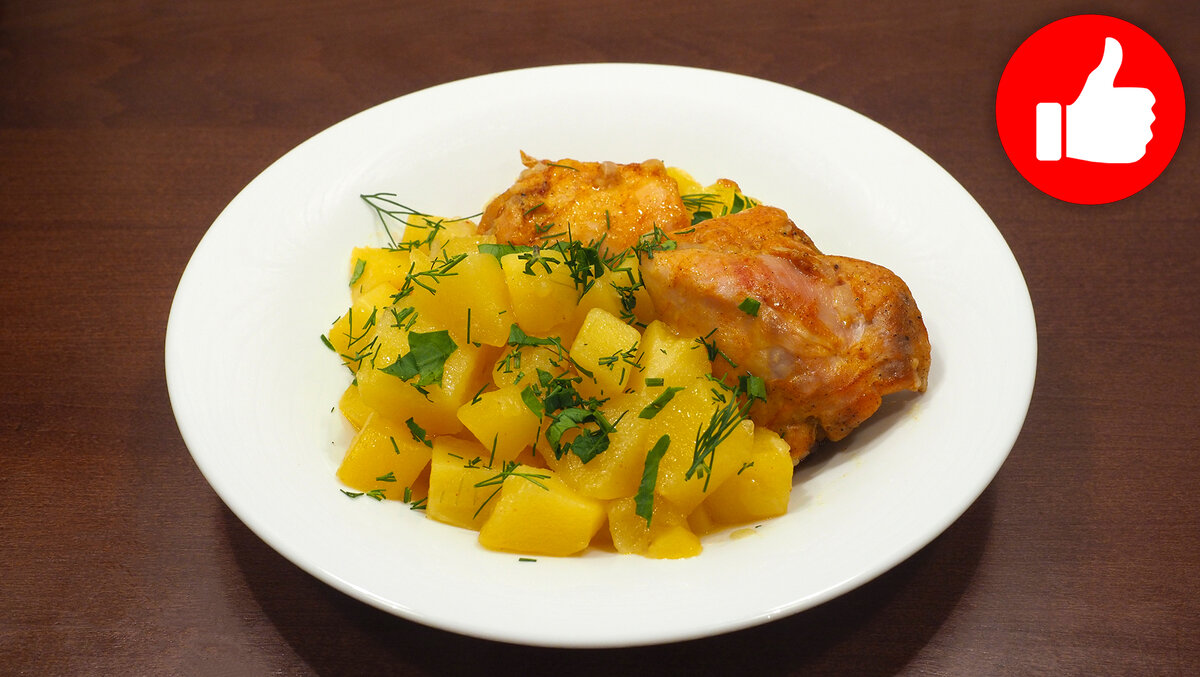 Картошка с курицей в мультиварке