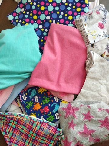 размеры трикотажных лоскутов которые были куплены мною за очень не большую цену