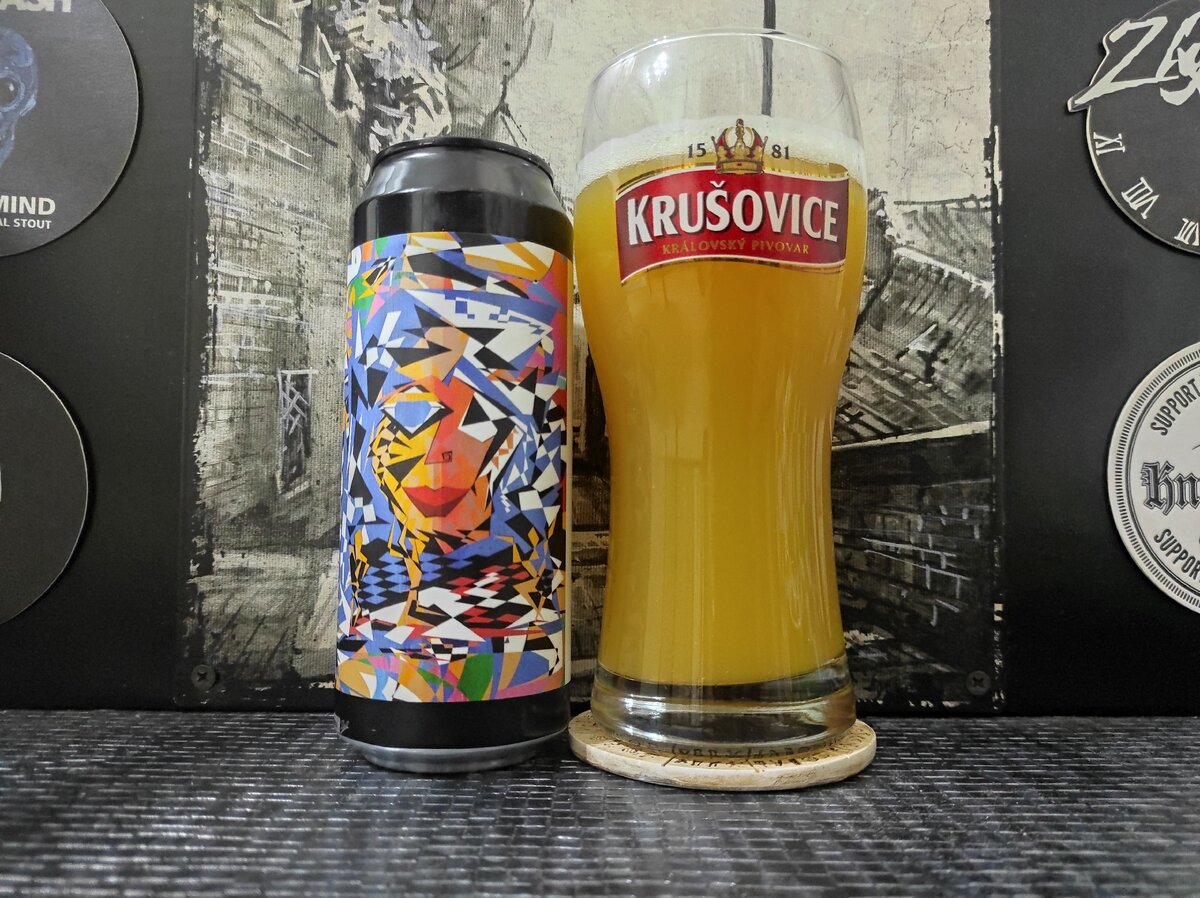 Shashki в бокале Krušovice