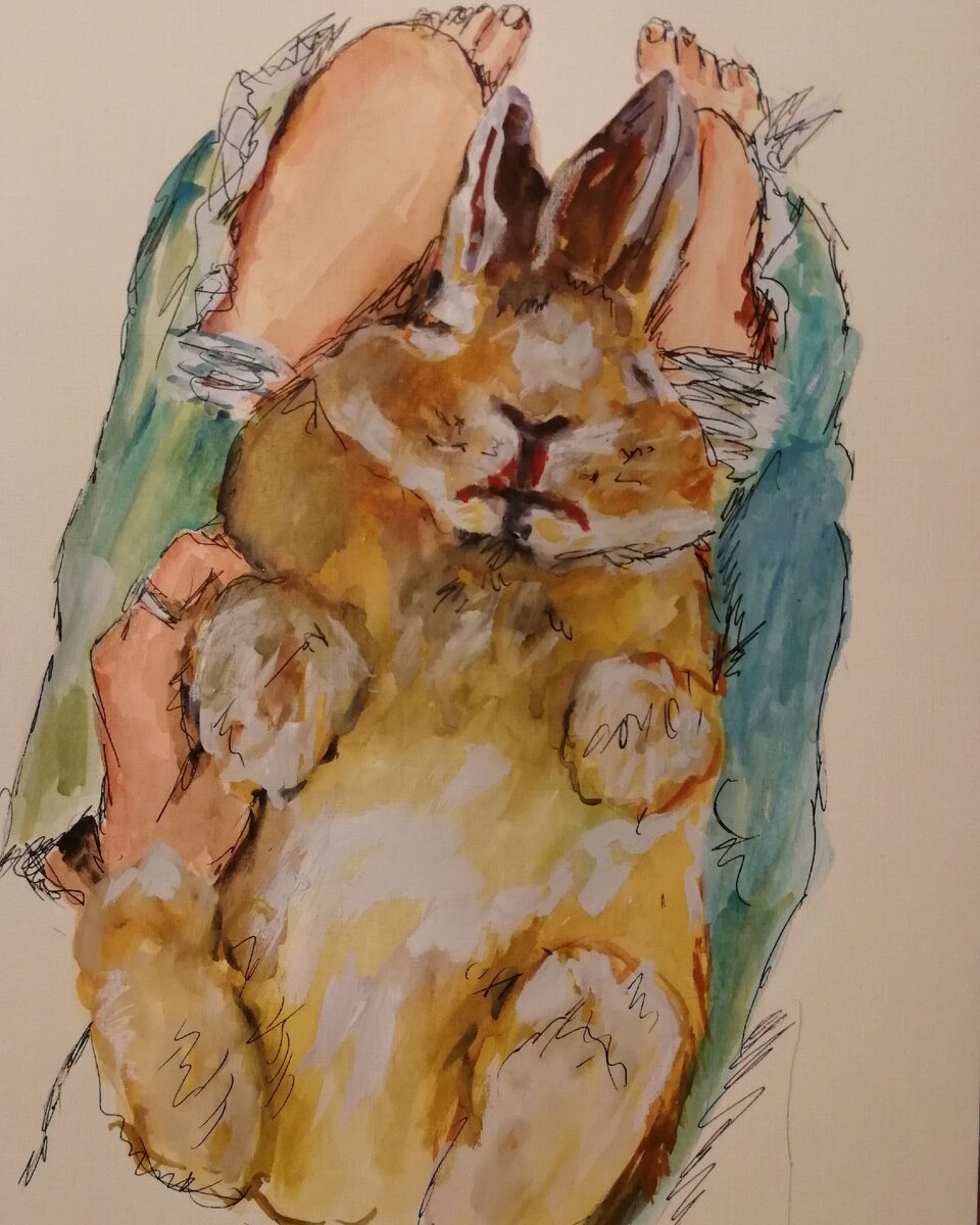Маргарита Макарова. Кролик. Бумага, акварель.А4