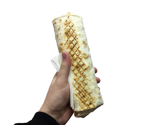 Моя шаурма в руке.