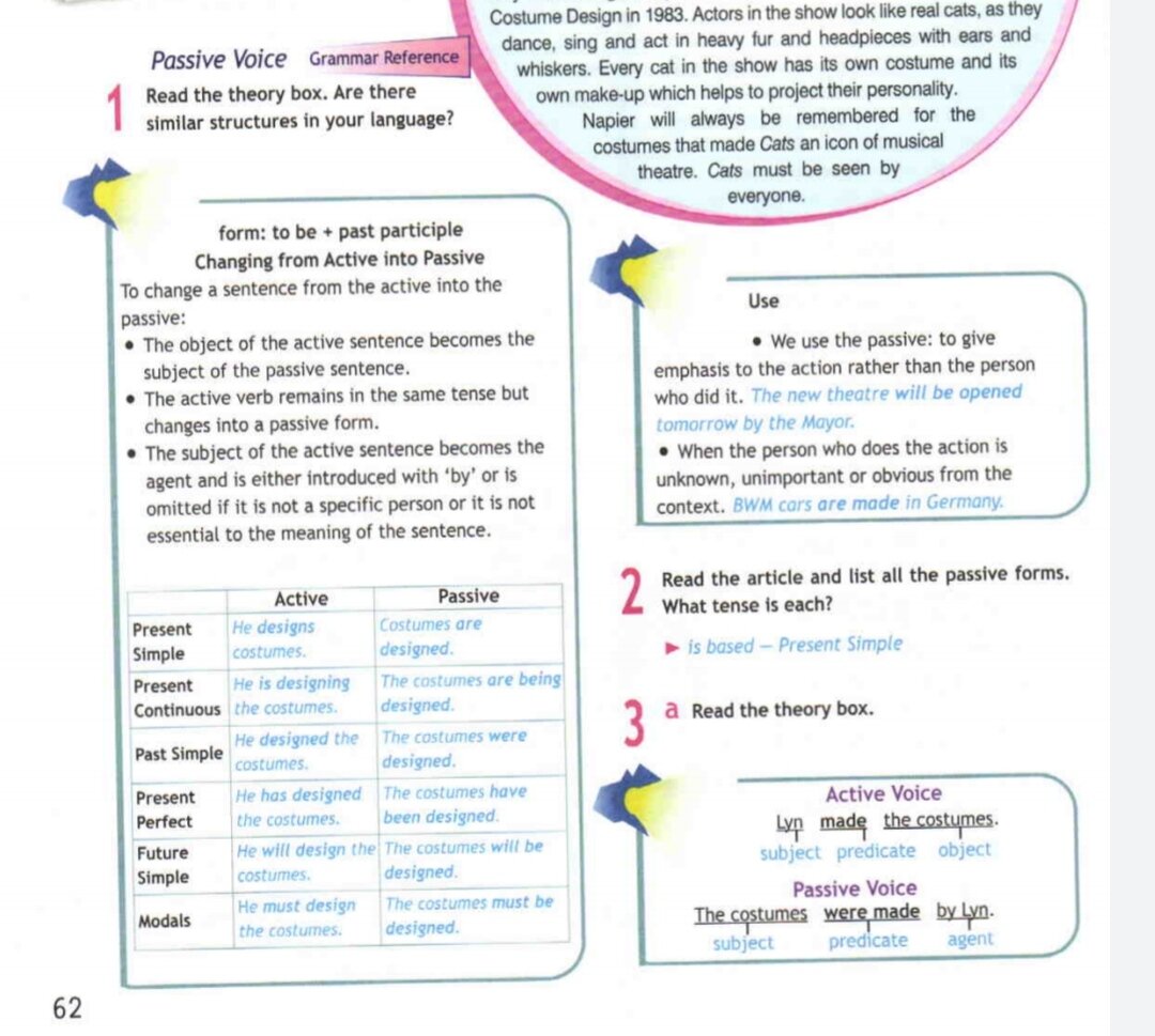 Passive Voice (страдательный залог), Spotlight 8 класс