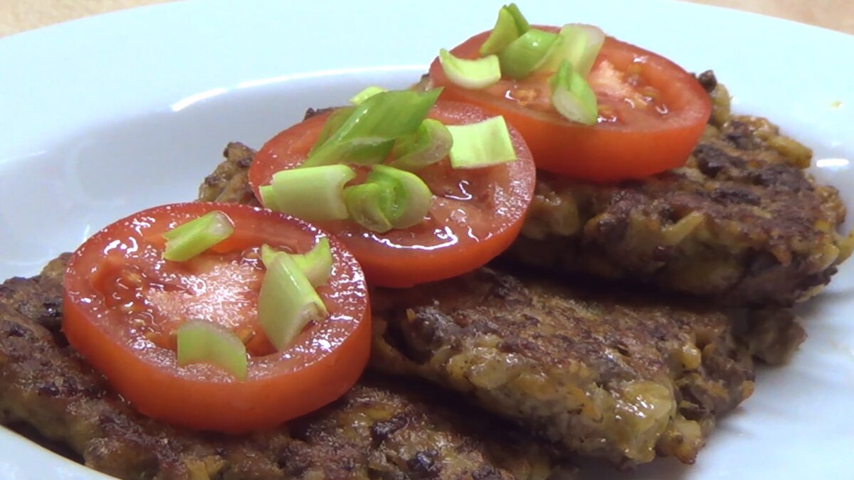 Печеночные оладьи с рисом