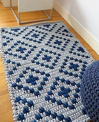 Create Beautiful Crochet Floor Mats with the Granny Square Technique