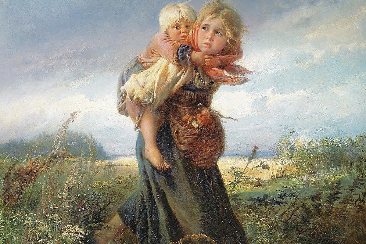 Картина Константина Маковского "Дети бегущие от грозы".