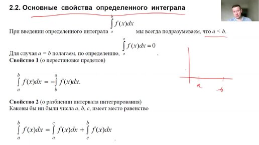 Определенный интеграл. Свойства