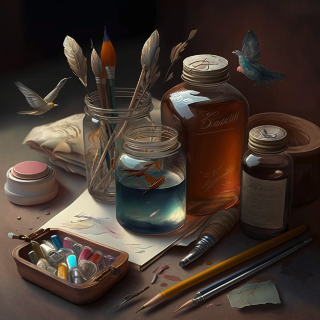 рис.1 Подготовка к процессу рисованию