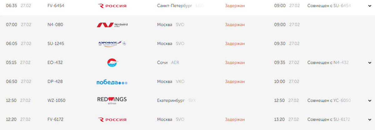    Количество задержанных авиарейсов в аэропорту Оренбурга увеличилось до шести Андрей Севостьянов