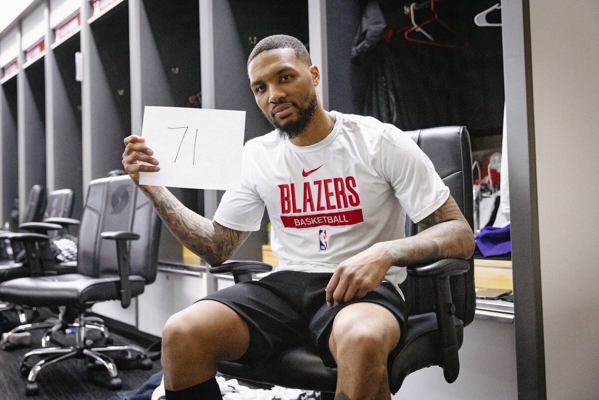 Damian Lillard размах рук