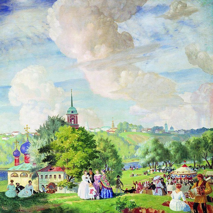 Борис Кустодиев. «Летний пейзаж», 1922 год © Public Domain