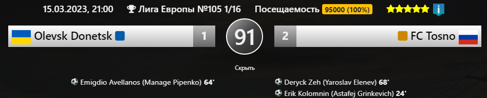 ⚽🏆Обзор Еврокубков 105 сезона! Лига Европы!🔥⚡Часть Вторая!