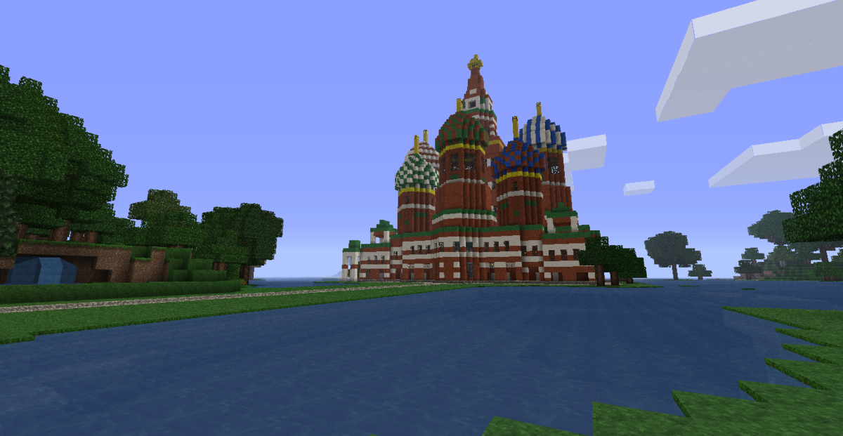 Как выглядит россия в майнкрафте Moscow red square take place on our huge project. Consisting recreate some monum