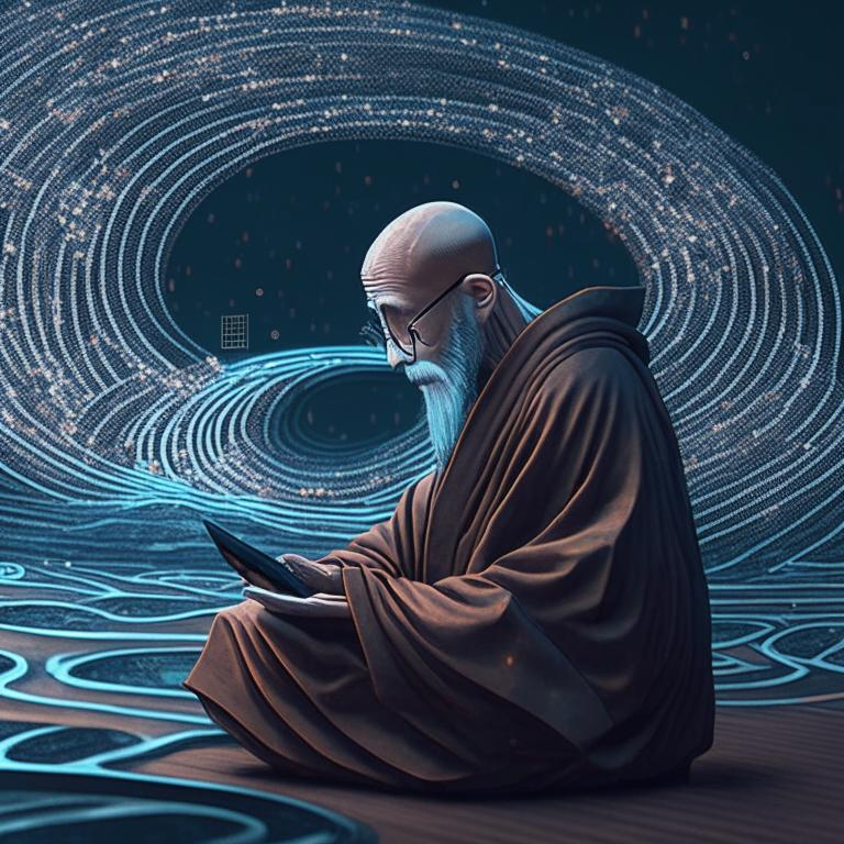 Очередная интерпретация от метра Kandinsky 2.1, опять про меня))) Сижу, грущу в какой-то космической непонятной локации, в какую-то фигню одетый...