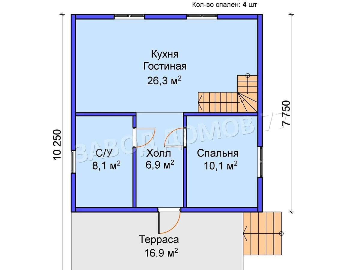 Планировка проекта дома из СИП панелей