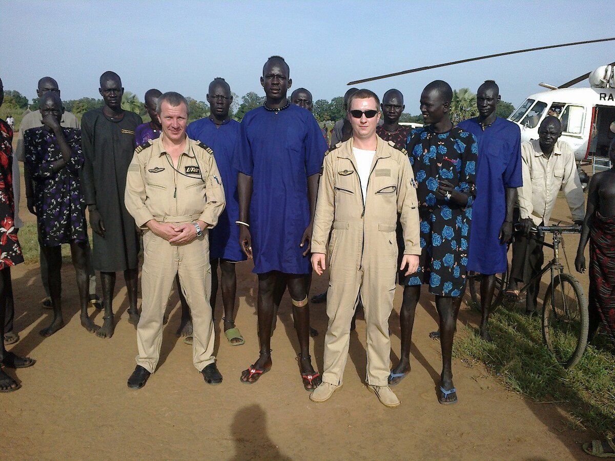 Алексей Ровнейко (справа) в Южном Судане