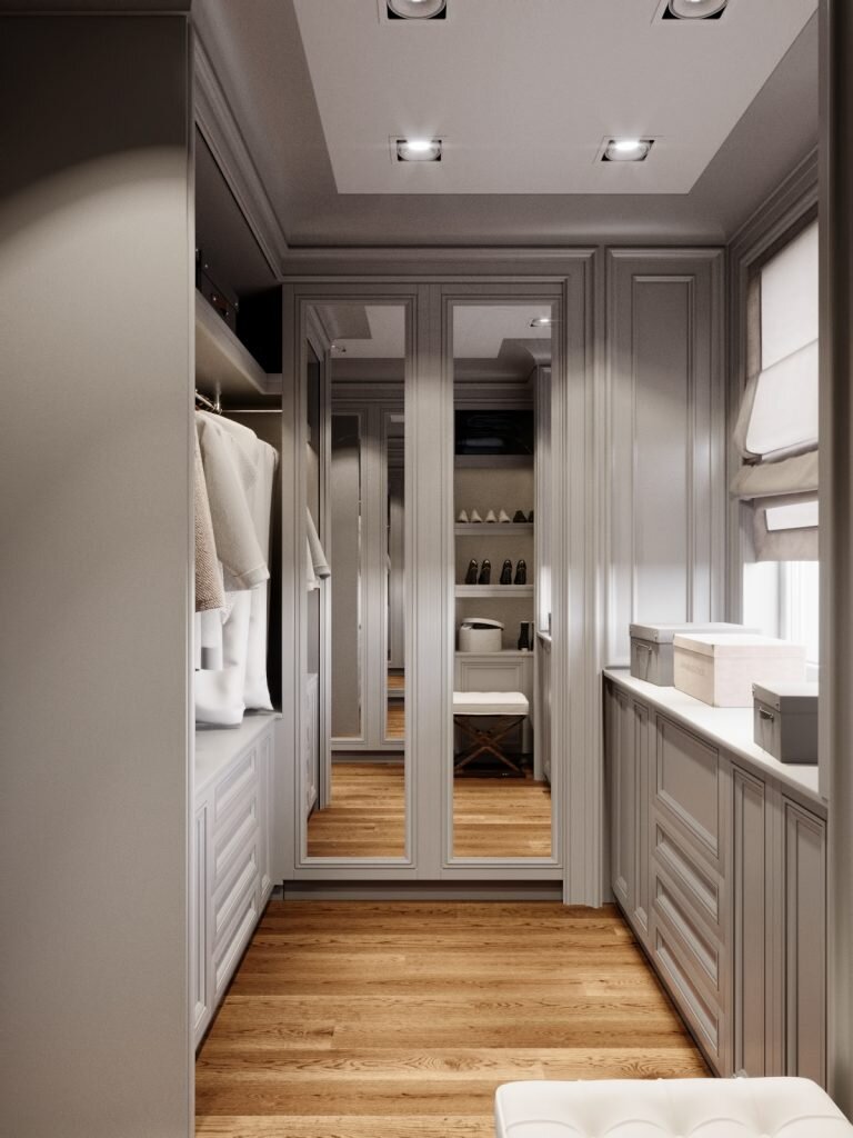 Интерьер гардеробной. Дизайн: Desartdecor.