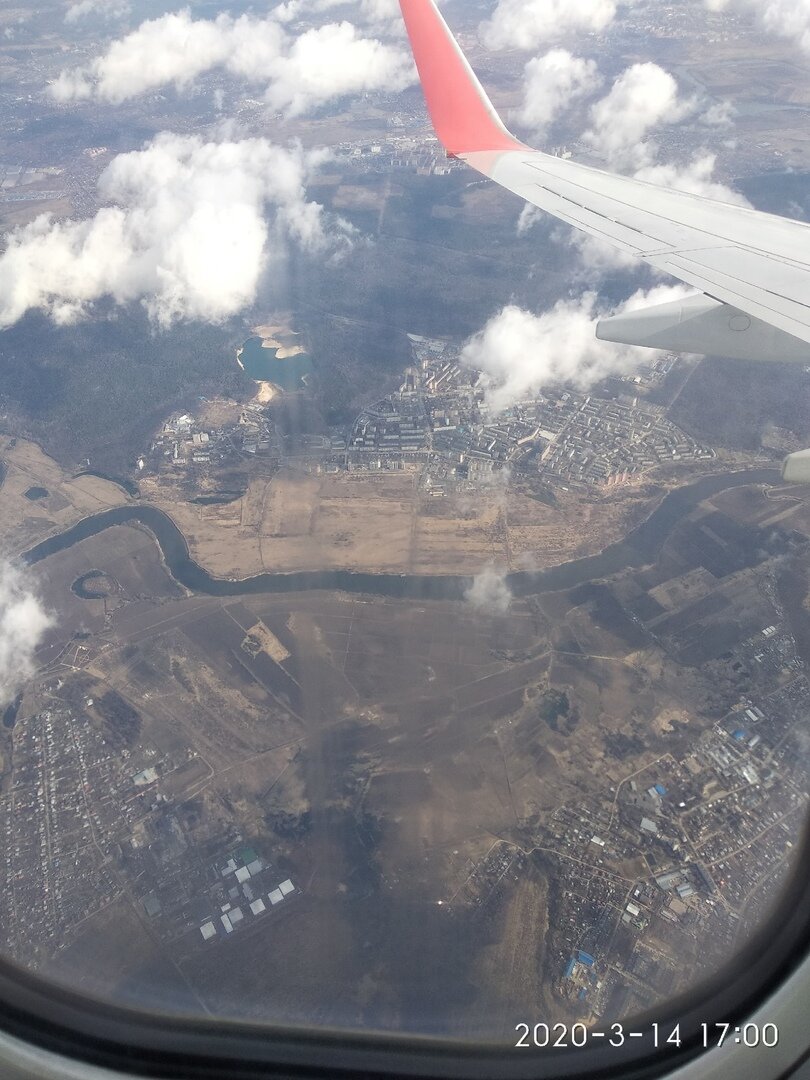 Вид из иллюминатора, дата соответствует, время мск+5