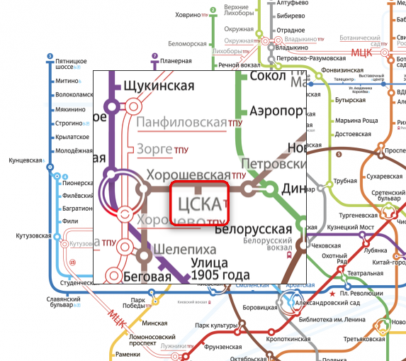 Как добраться до метро цска