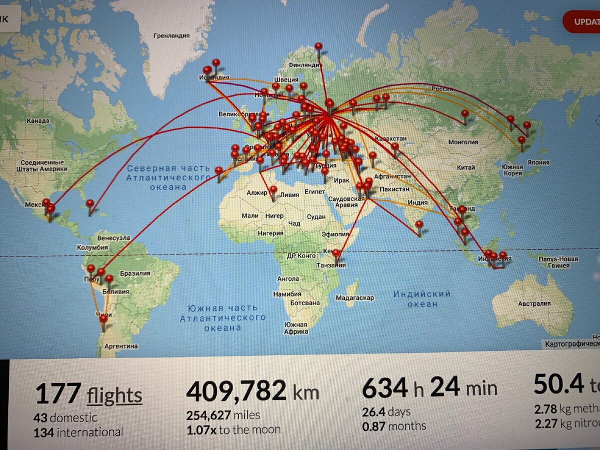 Мои полеты 2009-2020. Пик на 2018. Но и в 2020 успела не один раз слетать. 