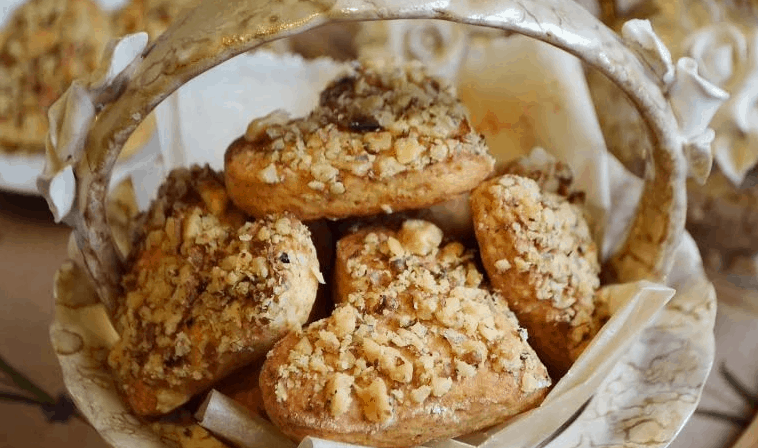 Ореховое печенье из песочного теста