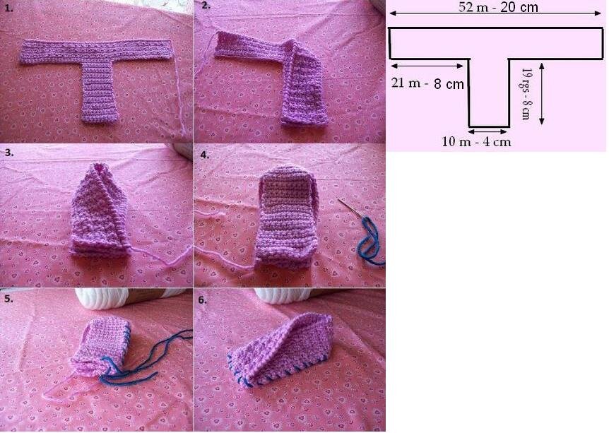 Вязание пинеток для детей от 0 до 1 года с описанием спицами