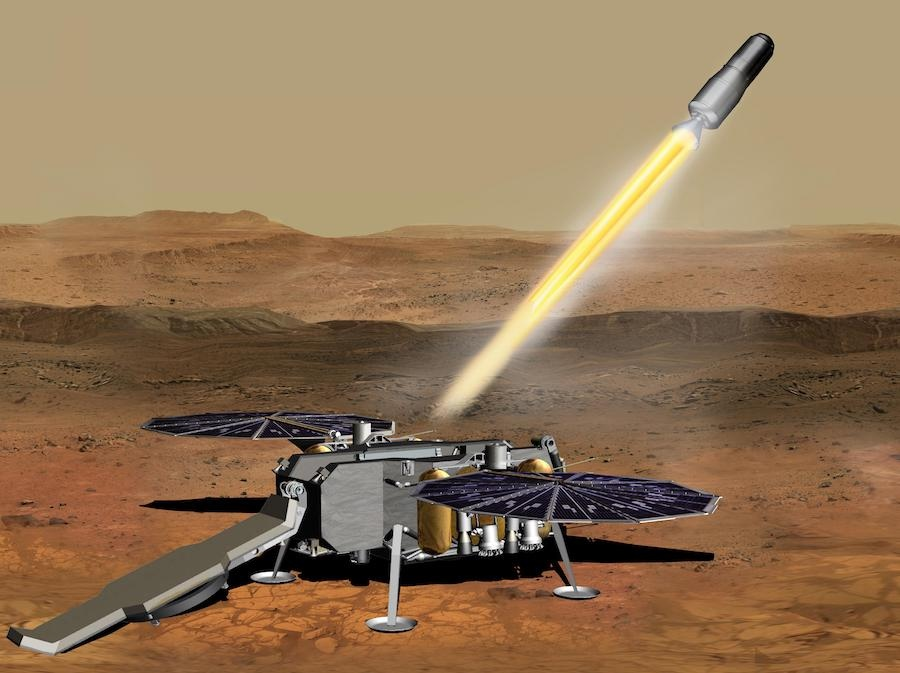 Иллюстрация запуска MAV с платформы SRL. Источник: NASA/JPL-Catlech