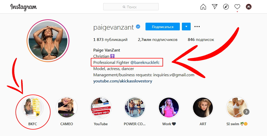 Instagram-аккаунт Пейдж ВанЗант: @paigevanzant