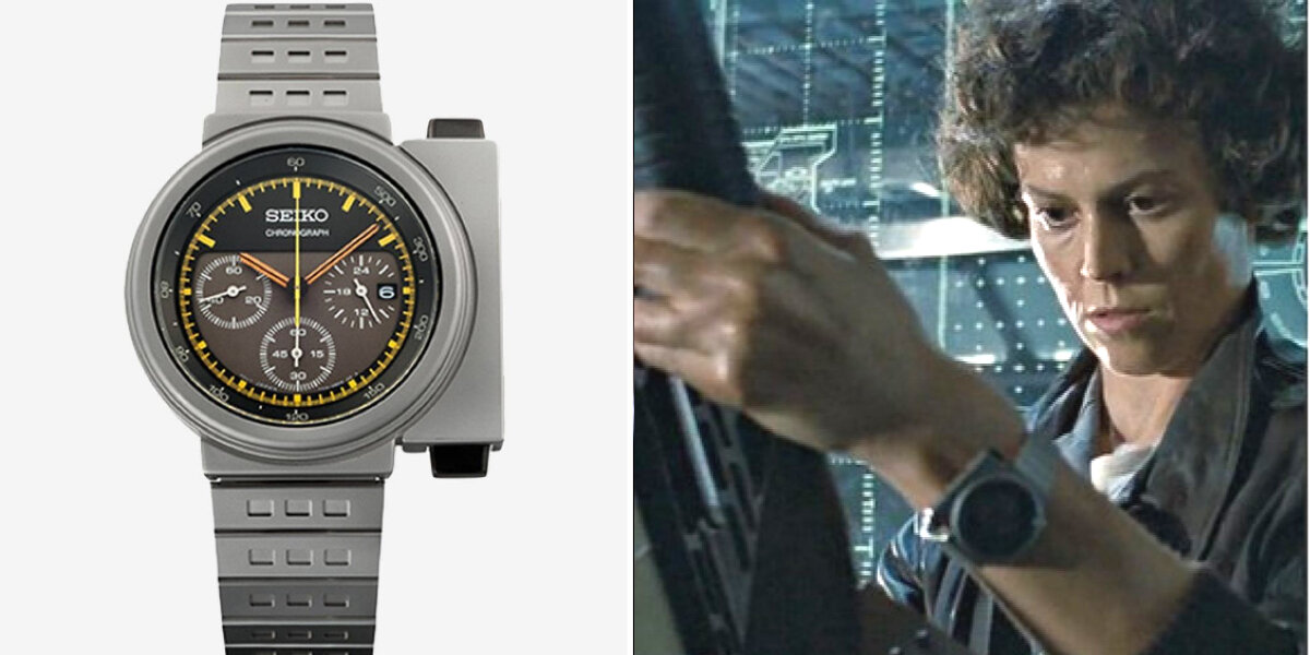 Эллен Луиза Рипли в фильме "Чужие". Модель часов Seiko Giugiaro 7A28-7000