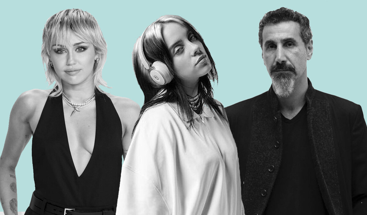 Miley Cyrus, Billie Eilish, Serge Tankian (System of a Down) 